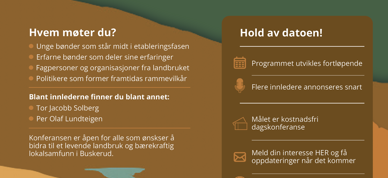 Invitasjon Til Hvem Blir Igjen Og Hvordan Kan Vi Sikre Neste Generasjon Bønder I Buskerud