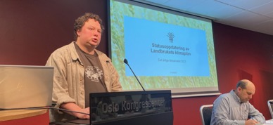 Tor Jacob Solberg landbrukets klimamøte 2023 - Foto: Vilde Haarsaker/NBS Tor Jacob Solberg landbrukets klimamøte 2023 - Foto: Vilde Haarsaker/NBS