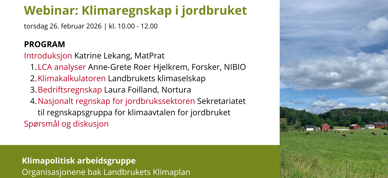 Klimapolitisk Arbeidsgruppe Organisasjonene Bak Landbrukets Klimaplan